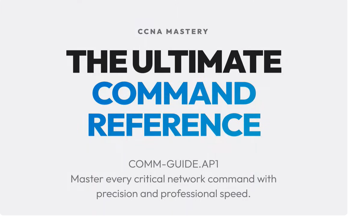 COMM-GUIDE.AP1 : 200-301 Portable Command Guide