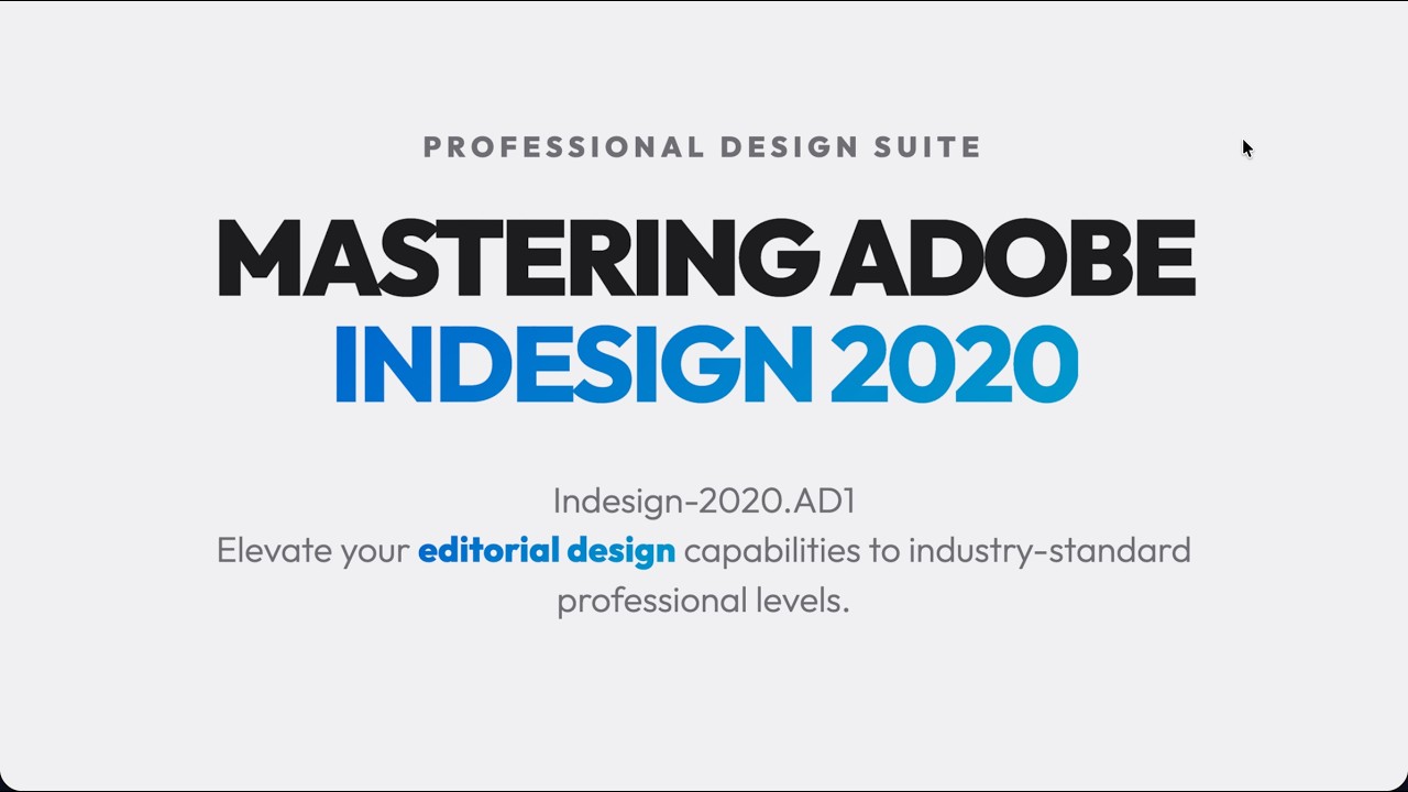 Indesign-2020.AD1 : Adobe® InDesign® (2020)