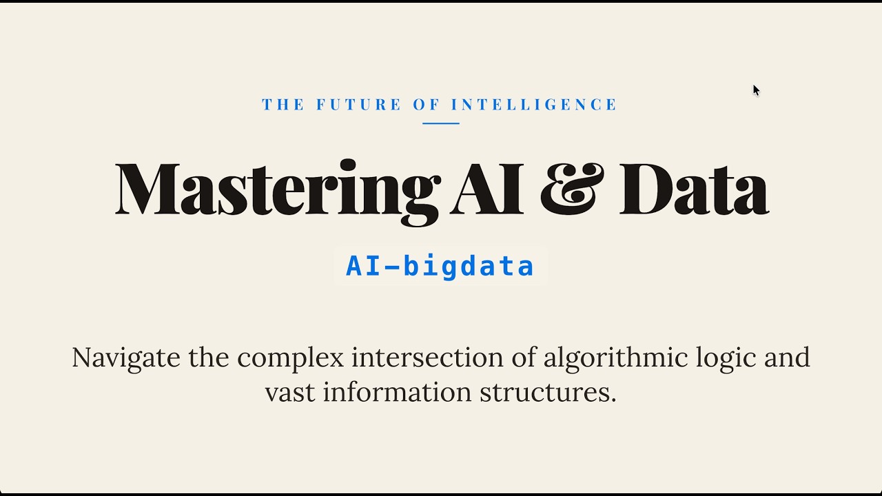 AI-bigdata : Artificial Intelligence and Big Data