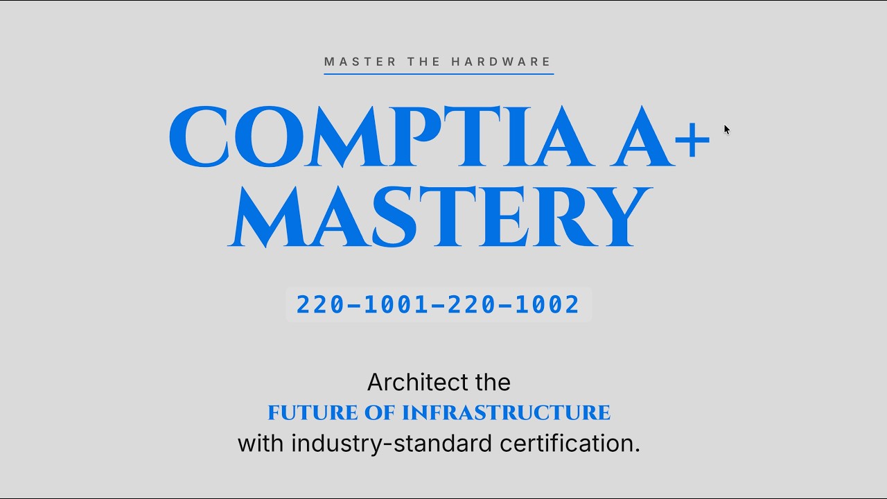 220-1001-220-1002 : Comprehensive Computer Technician (CompTIA A+ 1001/1002)