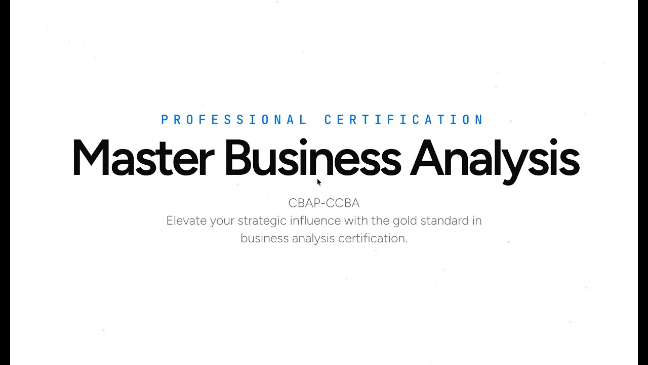 CBAP-CCBA : Certified Business Analysis (CBAP/CCBA)