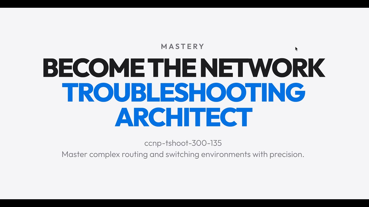 ccnp-tshoot-300-135 : CCNP Routing and Switching TSHOOT 300-135