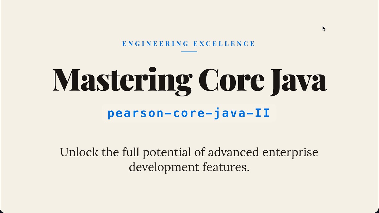 pearson-core-java-II : Core Java: Volume II - Advanced Features