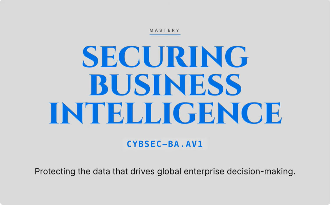 CYBSEC-BA.AV1 : Cyber Security in Business Analytics