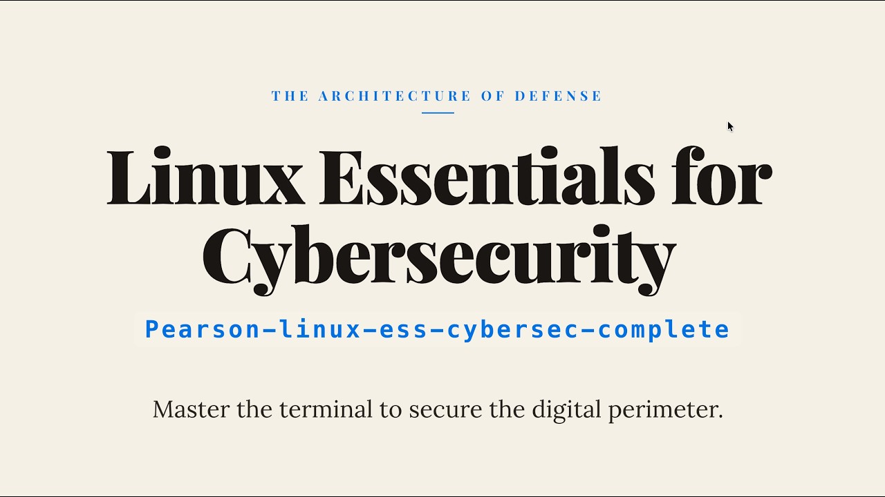 Pearson-linux-ess-cybersec-complete : Linux Essentials for Cybersecurity