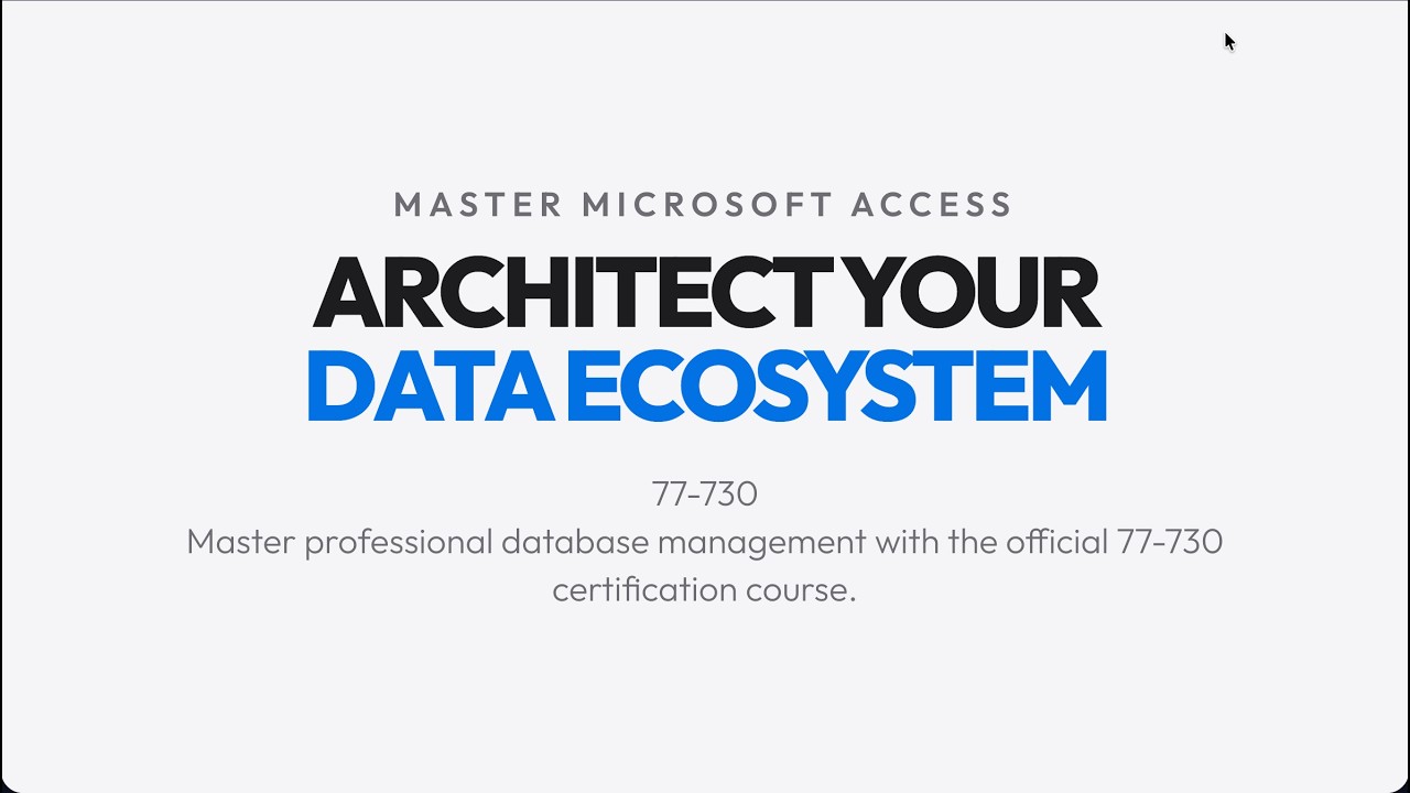 77-730 : Microsoft Access 2016 (77-730)