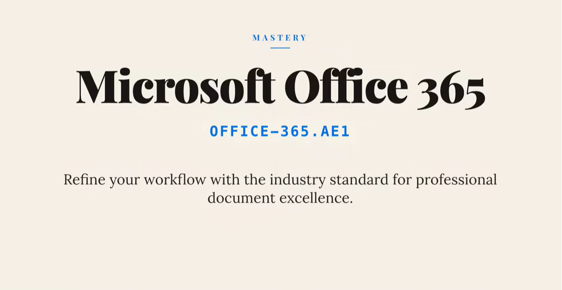 OFFICE-365.AE1 : Microsoft Office  365