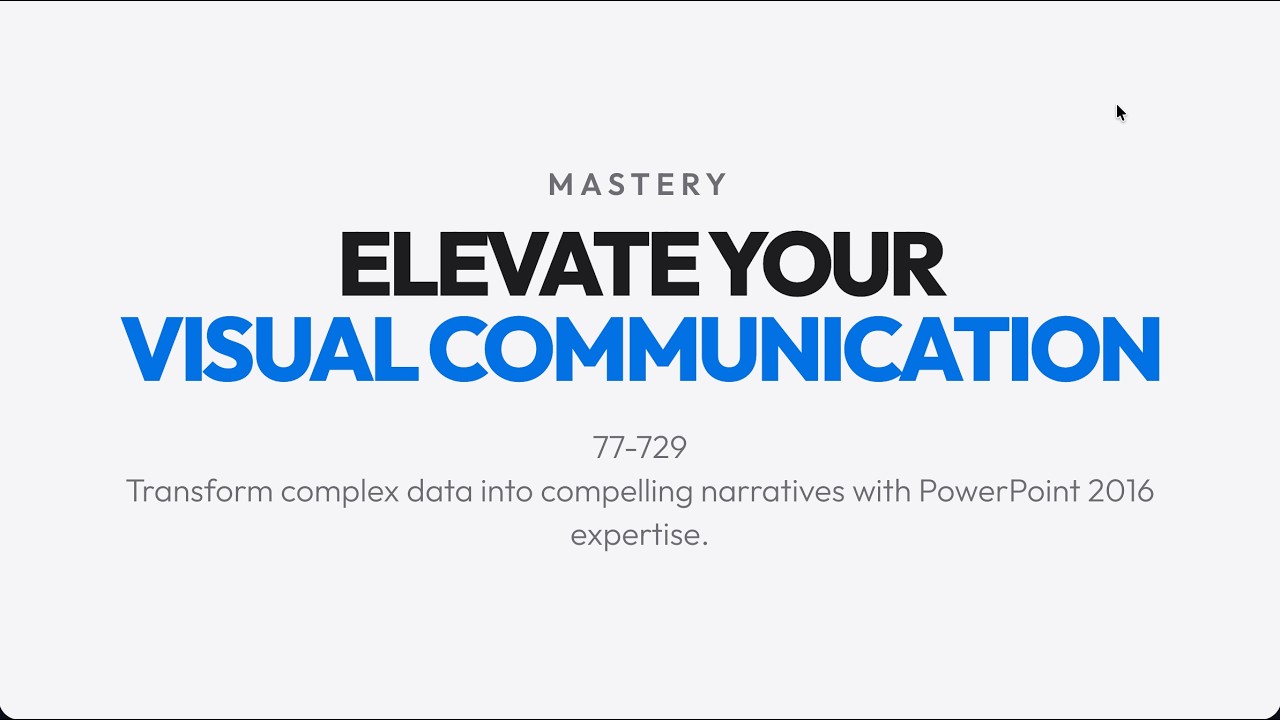 77-729 : Microsoft PowerPoint 2016