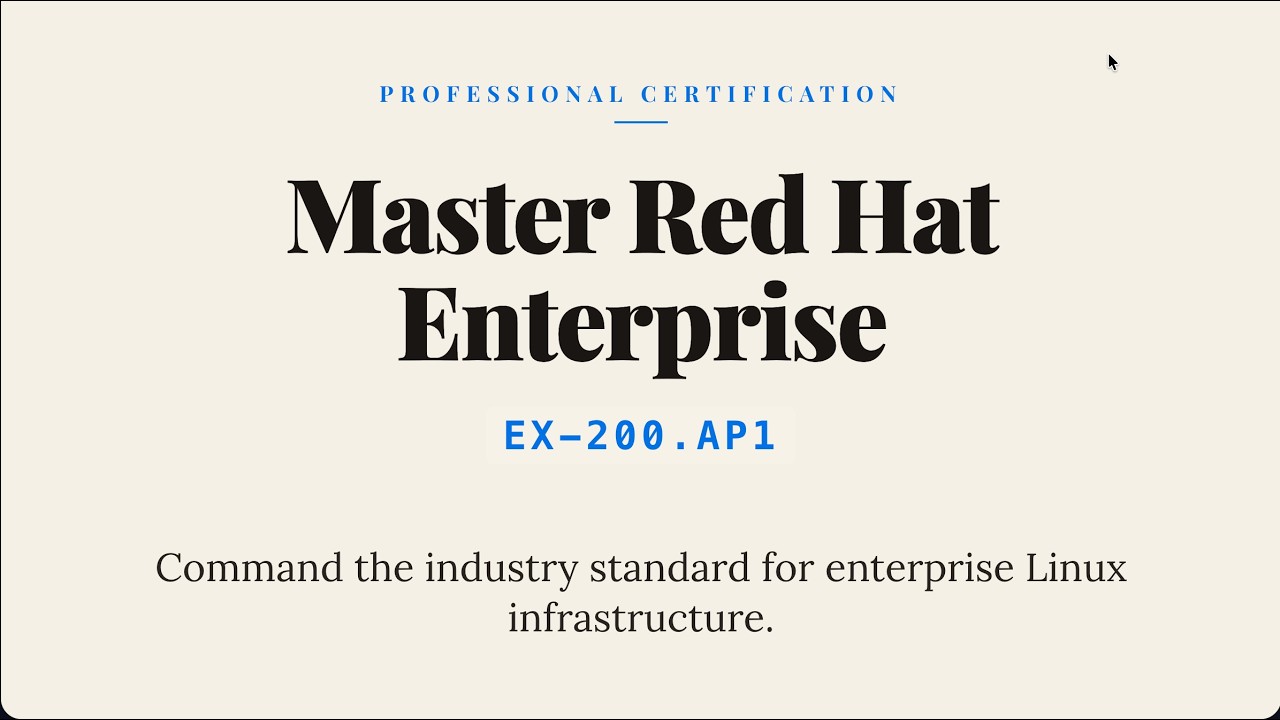 EX-200.AP1 : Red Hat RHCSA 8