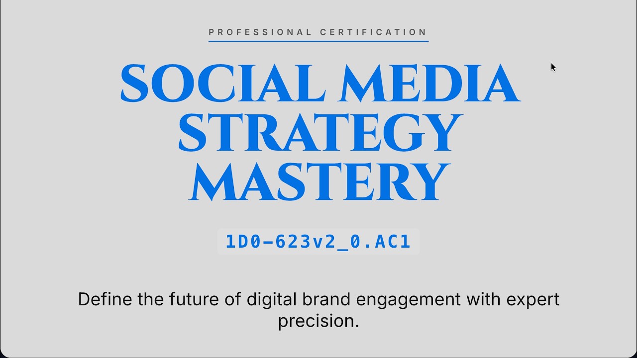 1D0-623v2_0.AC1 : CIW Social Media Strategist v2.0