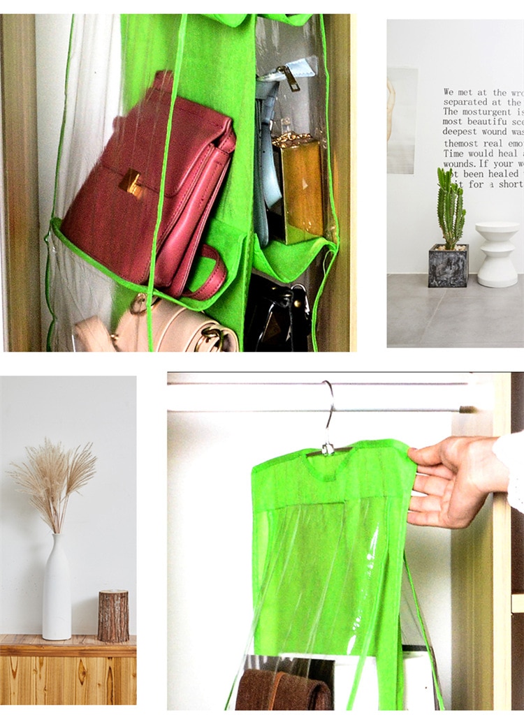 Handbag Hanging Organizer Hanging Purse Organizer for Closet Organizers Bag Storage Hanger Oxford Cloth Closet Bag Organizer