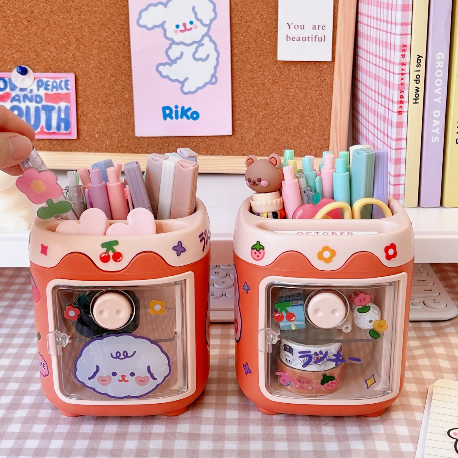1PC Kawaii Pig Pen Pencil Pot Holder Brush Storage Container Desk Organizer Multifunction washi tape Stationery Office Supplies 1PC Kawaii Pig Pen Pencil Pot Holder Brush Storage Container Desk Organizer Multifunction washi tape Stationery Office Supplies