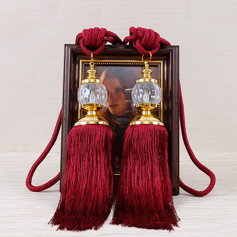 2Pair Luxury Curtain Holdbacks Rope Tie Backs Tassel Tiebacks Beaded Ball Home Decor Curtain Tiebacks Tie Rope Accessory 2Pair Luxury Curtain Holdbacks Rope Tie Backs Tassel Tiebacks Beaded Ball Home Decor Curtain Tiebacks Tie Rope Accessory
