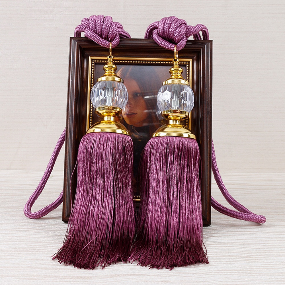 2Pair Luxury Curtain Holdbacks Rope Tie Backs Tassel Tiebacks Beaded Ball Home Decor Curtain Tiebacks Tie Rope Accessory 2Pair Luxury Curtain Holdbacks Rope Tie Backs Tassel Tiebacks Beaded Ball Home Decor Curtain Tiebacks Tie Rope Accessory