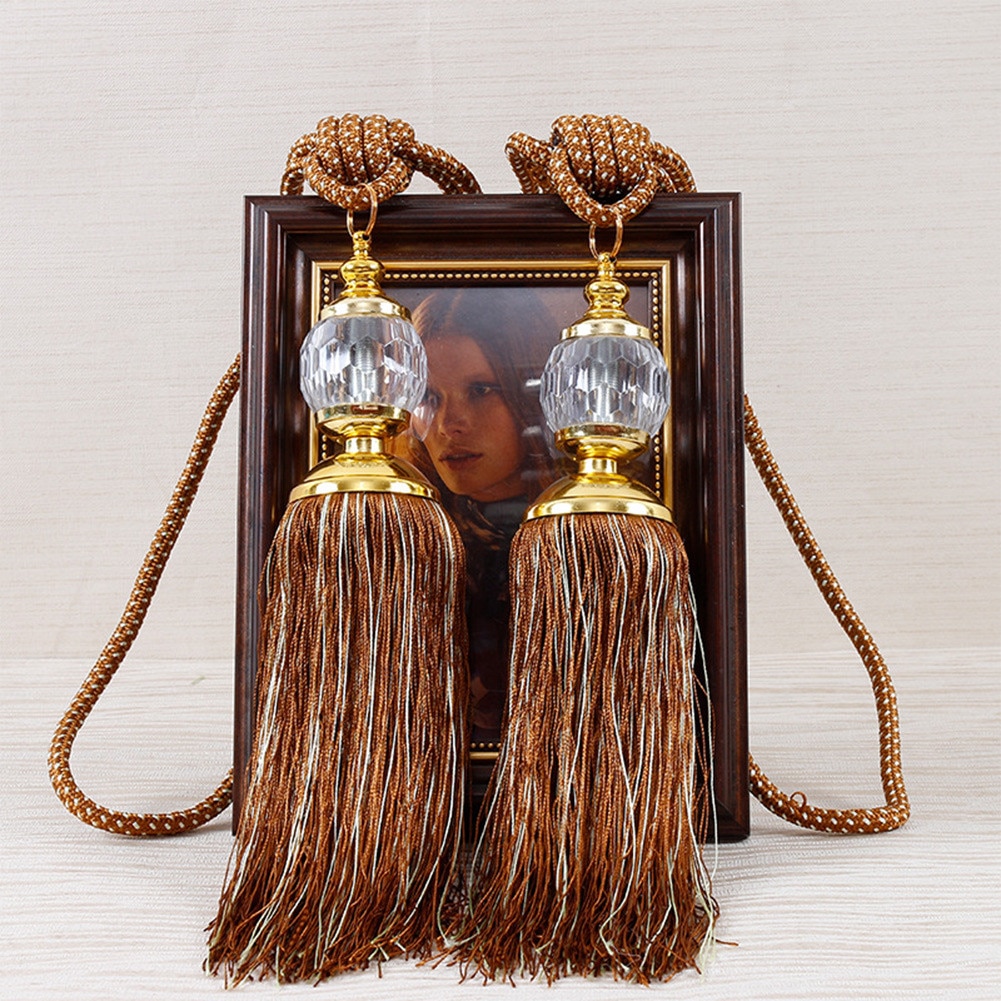 2Pair Luxury Curtain Holdbacks Rope Tie Backs Tassel Tiebacks Beaded Ball Home Decor Curtain Tiebacks Tie Rope Accessory 2Pair Luxury Curtain Holdbacks Rope Tie Backs Tassel Tiebacks Beaded Ball Home Decor Curtain Tiebacks Tie Rope Accessory