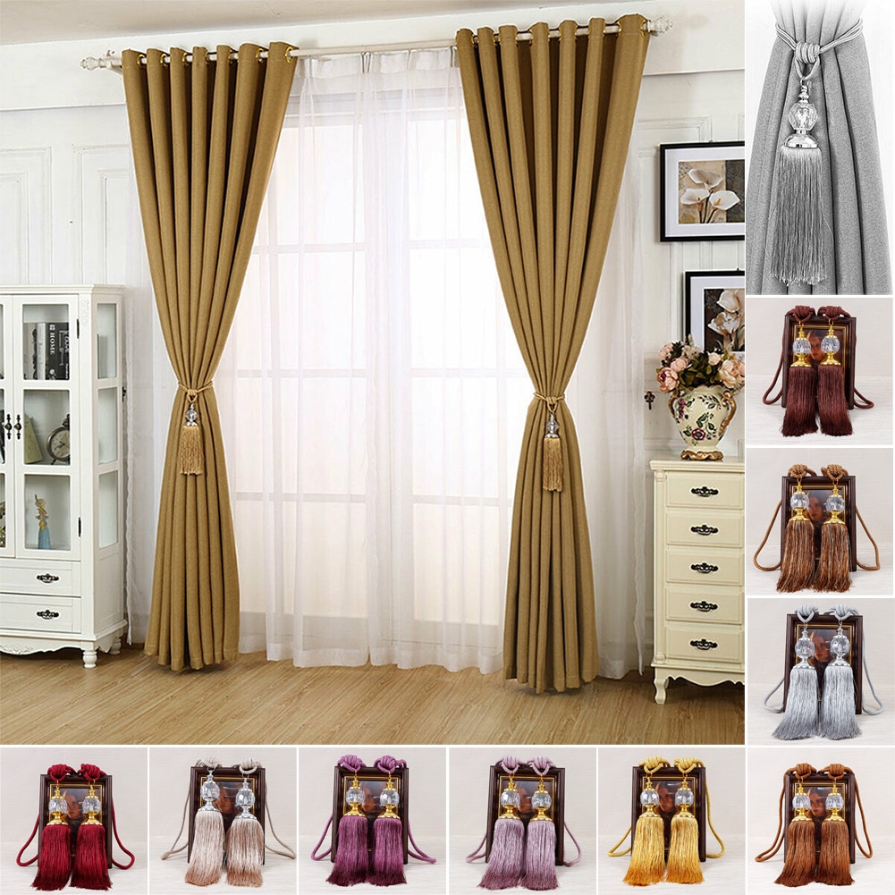 2Pair Luxury Curtain Holdbacks Rope Tie Backs Tassel Tiebacks Beaded Ball Home Decor Curtain Tiebacks Tie Rope Accessory 2Pair Luxury Curtain Holdbacks Rope Tie Backs Tassel Tiebacks Beaded Ball Home Decor Curtain Tiebacks Tie Rope Accessory