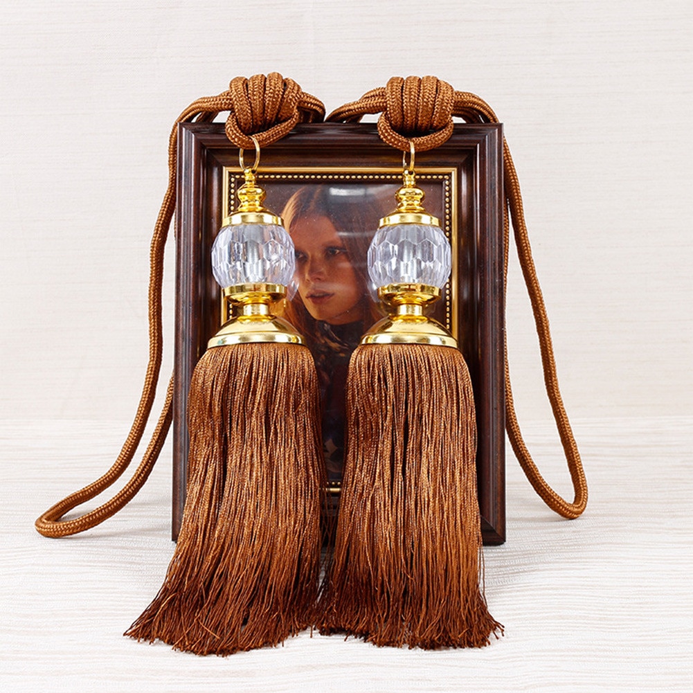 2Pair Luxury Curtain Holdbacks Rope Tie Backs Tassel Tiebacks Beaded Ball Home Decor Curtain Tiebacks Tie Rope Accessory 2Pair Luxury Curtain Holdbacks Rope Tie Backs Tassel Tiebacks Beaded Ball Home Decor Curtain Tiebacks Tie Rope Accessory