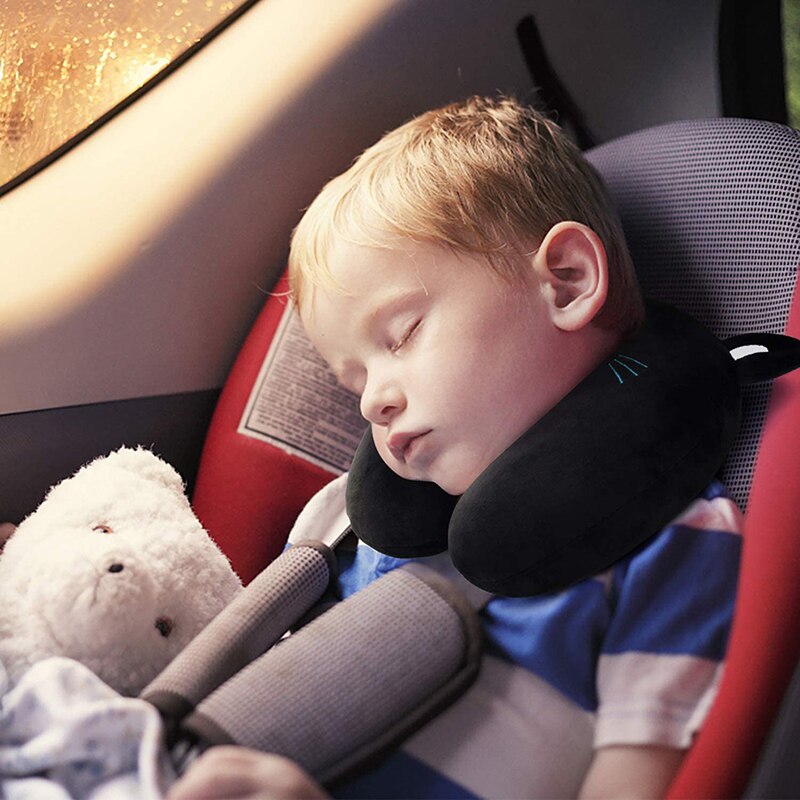 Cute Cartoon Animals U Shaped Pillow Travel Car Head Neck Rest Pillow Support Head Rest Cushion Panda Cat Bear Rabbit Pig 2023