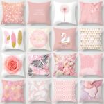 Pink Pillowcase Sofa Cushion Case