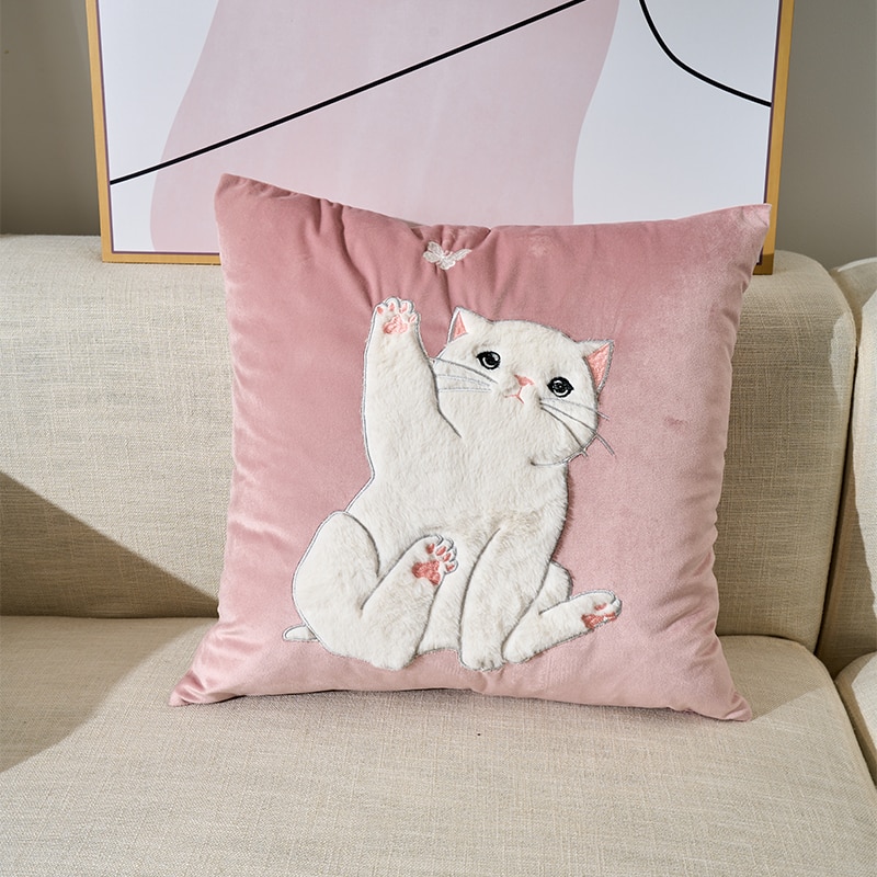 Rabbit Decorative Pillowcase Cute Soft Pillows For Sofa Bed Living Room Home Decoration Housse De Coussin Luxury Cushion Cover