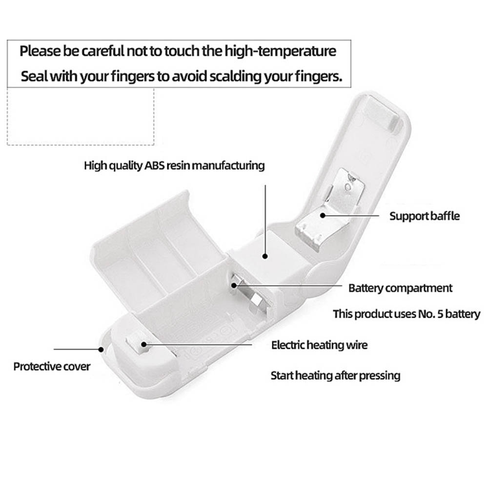 Mini Plastic Bag Sealer Machine Storage Bag Clip Sealing Machine Portable Sealer Packing Seal for Food Snack Kitchen Gadgets