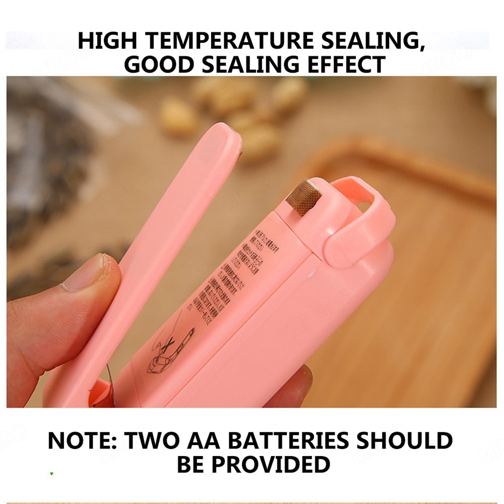 Mini Plastic Bag Sealer Machine Storage Bag Clip Sealing Machine Portable Sealer Packing Seal for Food Snack Kitchen Gadgets