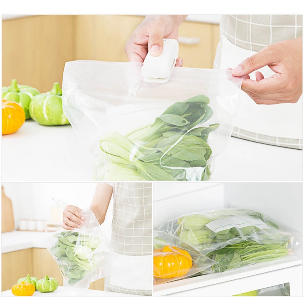 Mini Plastic Bag Sealer Machine Storage Bag Clip Sealing Machine Portable Sealer Packing Seal for Food Snack Kitchen Gadgets