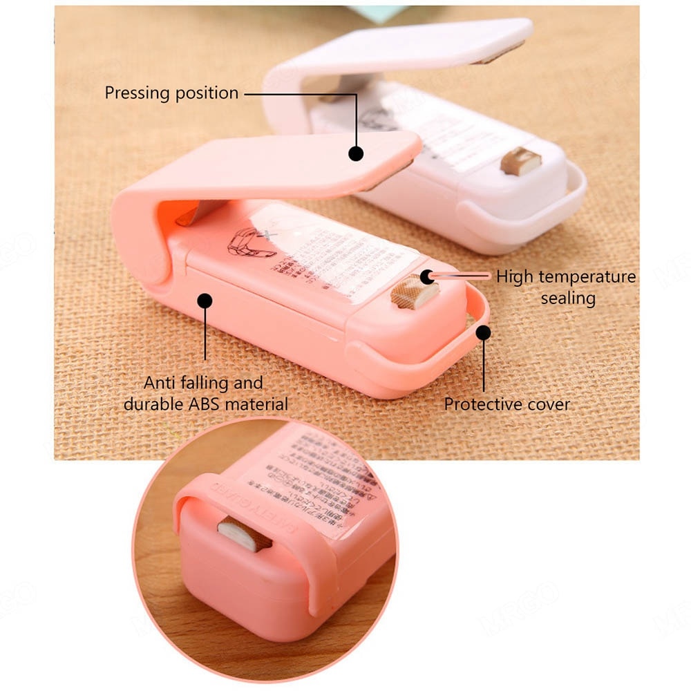 Mini Plastic Bag Sealer Machine Storage Bag Clip Sealing Machine Portable Sealer Packing Seal for Food Snack Kitchen Gadgets