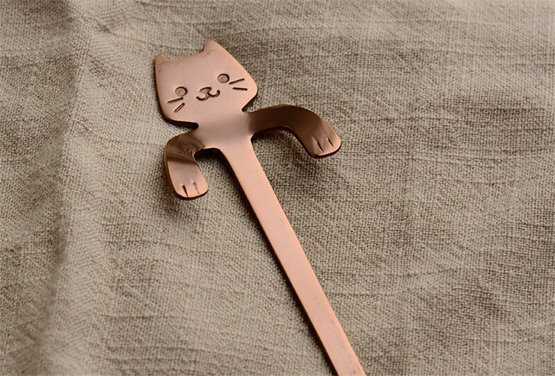 Stainless Steel Coffee Spoon Lovely Cute Cat Shape Teaspoon Dessert Snack Scoop Ice Cream Mini Spoons Tableware Kitchen Tools Stainless Steel Coffee Spoon Lovely Cute Cat Shape Teaspoon Dessert Snack Scoop Ice Cream Mini Spoons Tableware Kitchen Tools