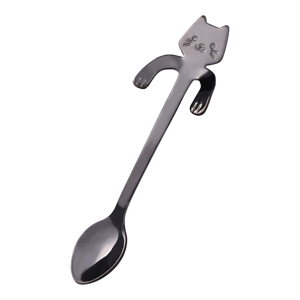 Stainless Steel Coffee Spoon Lovely Cute Cat Shape Teaspoon Dessert Snack Scoop Ice Cream Mini Spoons Tableware Kitchen Tools Stainless Steel Coffee Spoon Lovely Cute Cat Shape Teaspoon Dessert Snack Scoop Ice Cream Mini Spoons Tableware Kitchen Tools