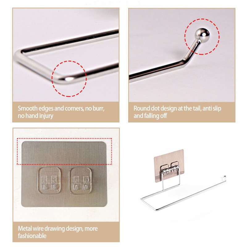 1/2pcs Hanging Toilet Paper Holder Roll Paper Holder Bathroom Towel Rack Stand Kitchen Stand Paper Rack Home Storage Racks 1/2pcs Hanging Toilet Paper Holder Roll Paper Holder Bathroom Towel Rack Stand Kitchen Stand Paper Rack Home Storage Racks