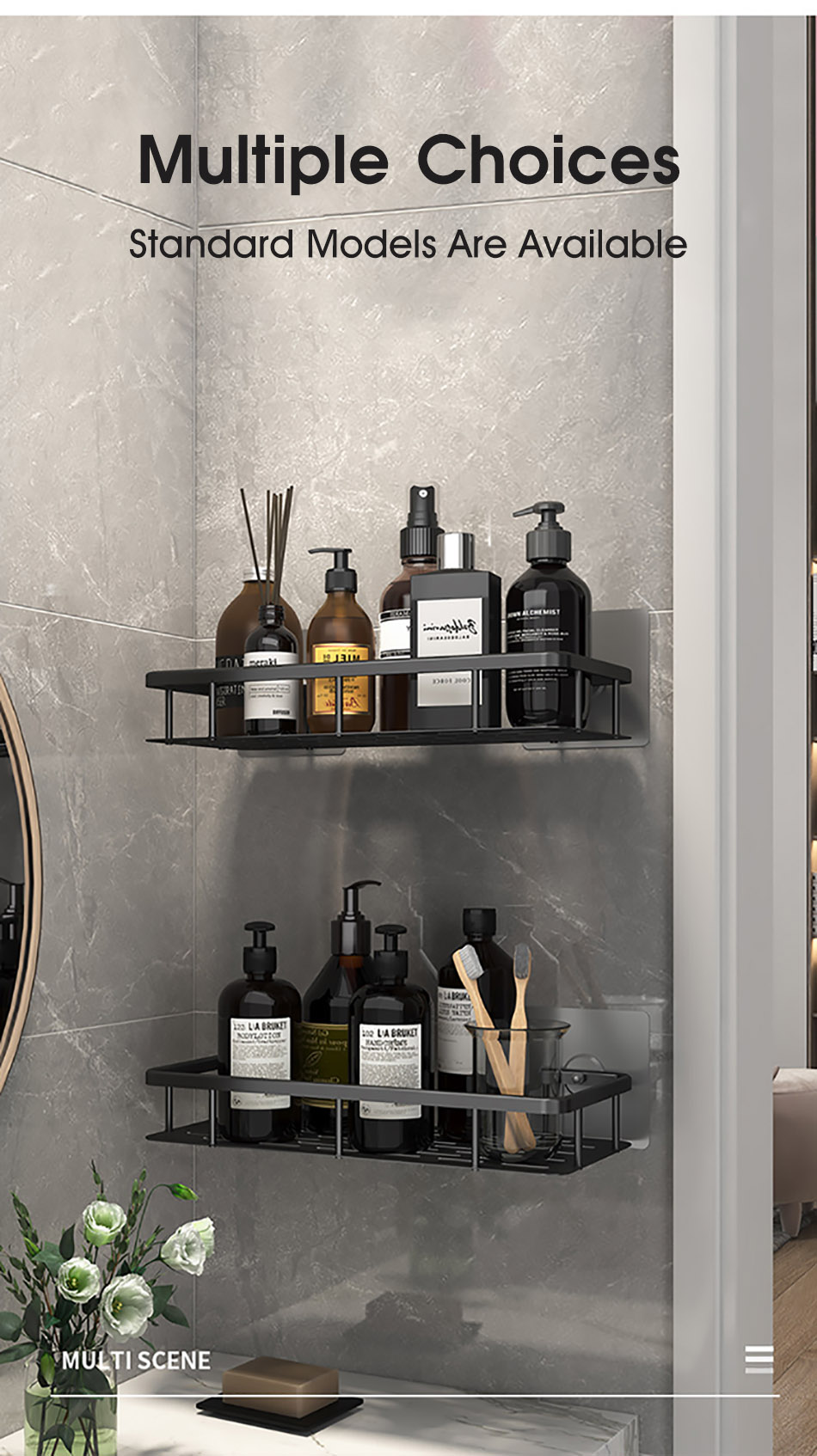 Bathroom Shelves No-drill Wall Mount Corner Shelf Shower Storage Rack Holder for WC Shampoo Organizer Bathroom Accessories Bathroom Shelves No-drill Wall Mount Corner Shelf Shower Storage Rack Holder for WC Shampoo Organizer Bathroom Accessories