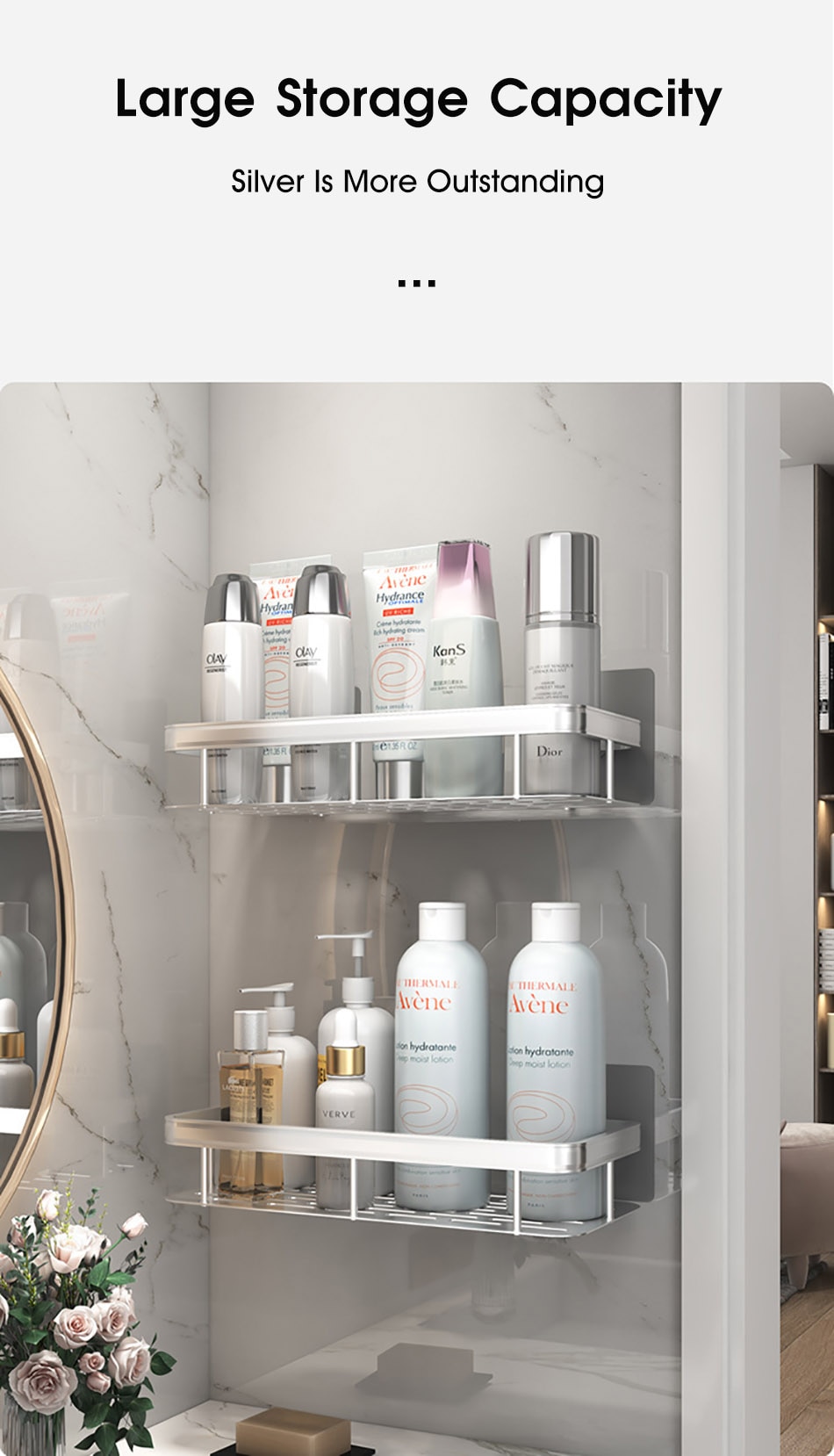 Bathroom Shelves No-drill Wall Mount Corner Shelf Shower Storage Rack Holder for WC Shampoo Organizer Bathroom Accessories Bathroom Shelves No-drill Wall Mount Corner Shelf Shower Storage Rack Holder for WC Shampoo Organizer Bathroom Accessories