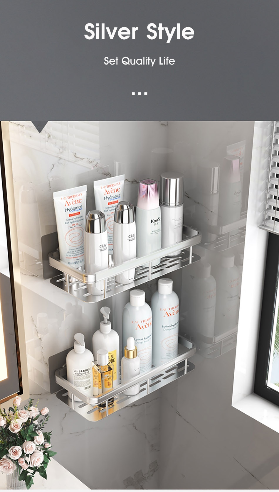 Bathroom Shelves No-drill Wall Mount Corner Shelf Shower Storage Rack Holder for WC Shampoo Organizer Bathroom Accessories Bathroom Shelves No-drill Wall Mount Corner Shelf Shower Storage Rack Holder for WC Shampoo Organizer Bathroom Accessories