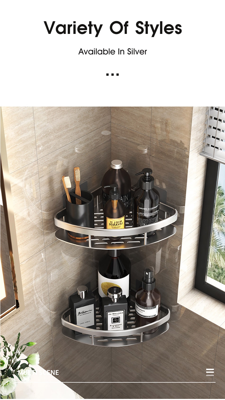 Bathroom Shelves No-drill Wall Mount Corner Shelf Shower Storage Rack Holder for WC Shampoo Organizer Bathroom Accessories Bathroom Shelves No-drill Wall Mount Corner Shelf Shower Storage Rack Holder for WC Shampoo Organizer Bathroom Accessories