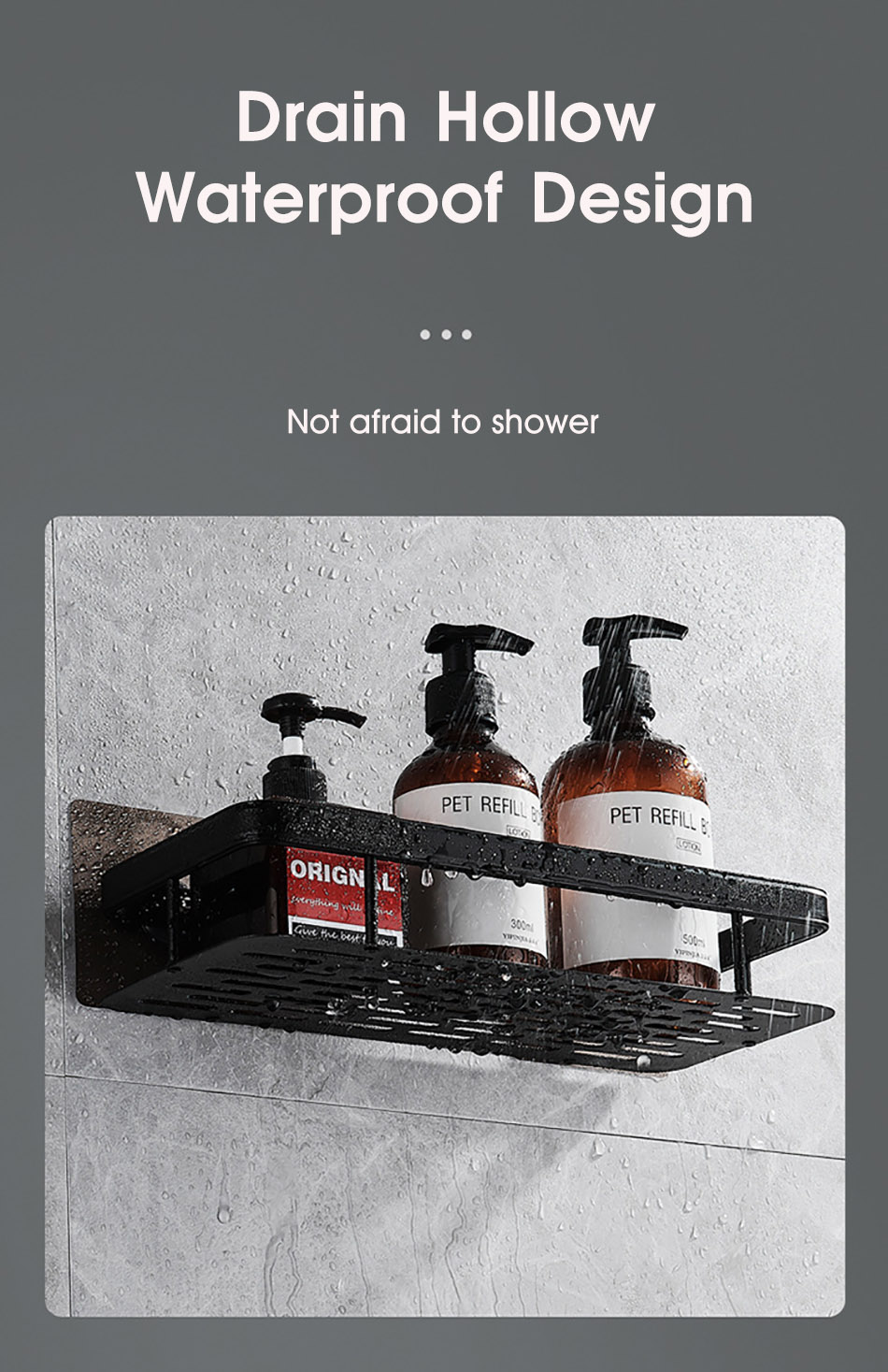 Bathroom Shelves No-drill Wall Mount Corner Shelf Shower Storage Rack Holder for WC Shampoo Organizer Bathroom Accessories Bathroom Shelves No-drill Wall Mount Corner Shelf Shower Storage Rack Holder for WC Shampoo Organizer Bathroom Accessories