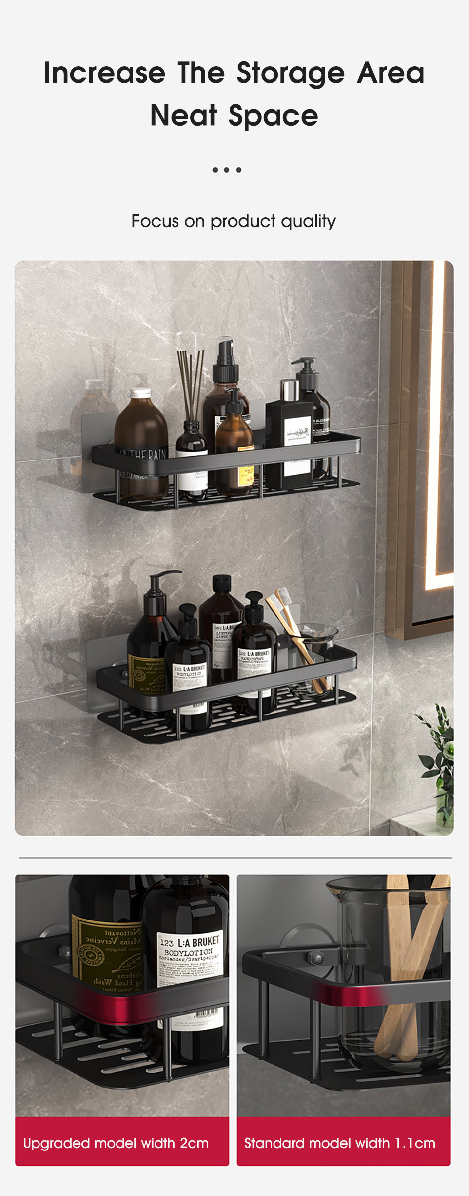 Bathroom Shelves No-drill Wall Mount Corner Shelf Shower Storage Rack Holder for WC Shampoo Organizer Bathroom Accessories Bathroom Shelves No-drill Wall Mount Corner Shelf Shower Storage Rack Holder for WC Shampoo Organizer Bathroom Accessories