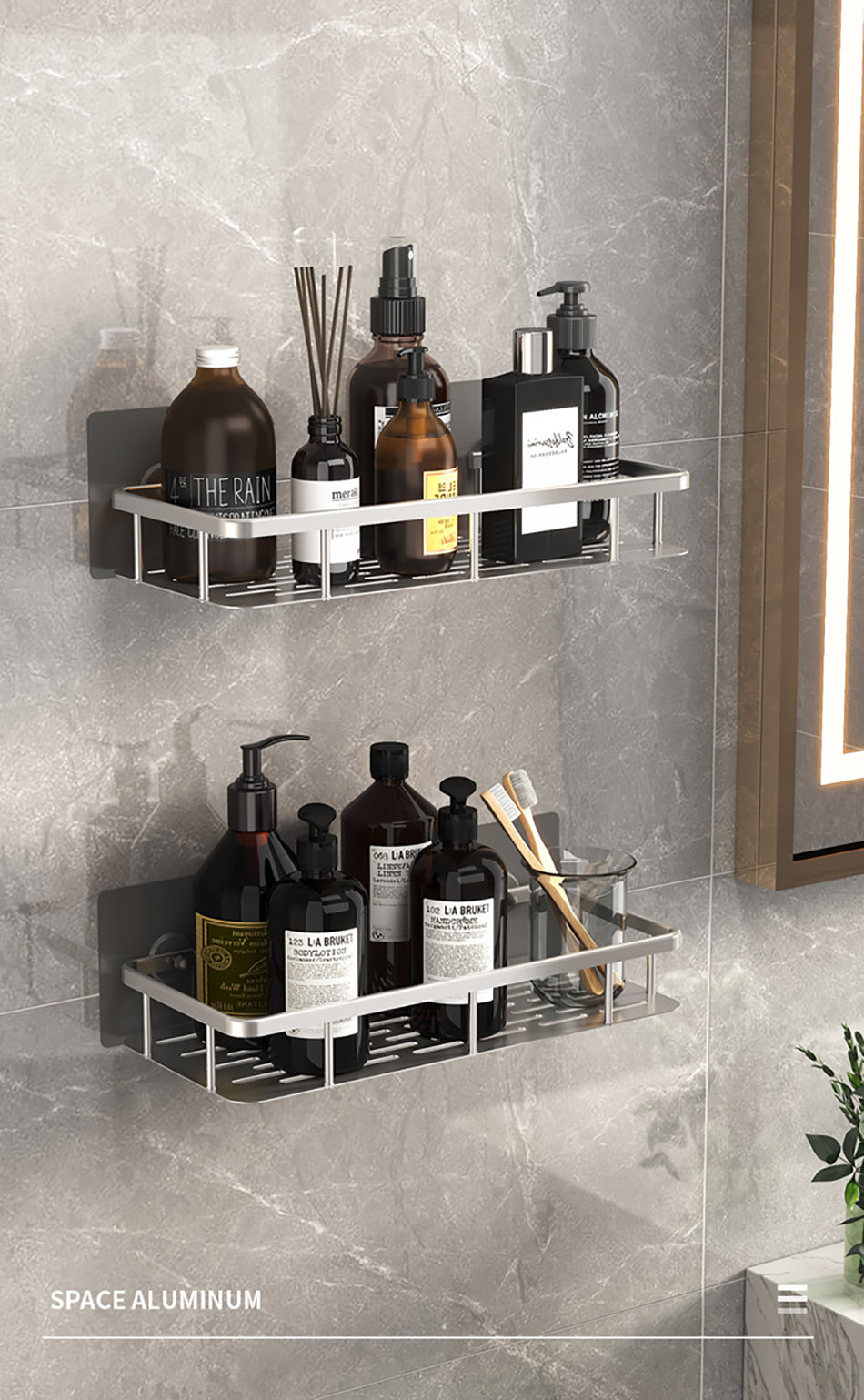 Bathroom Shelves No-drill Wall Mount Corner Shelf Shower Storage Rack Holder for WC Shampoo Organizer Bathroom Accessories Bathroom Shelves No-drill Wall Mount Corner Shelf Shower Storage Rack Holder for WC Shampoo Organizer Bathroom Accessories