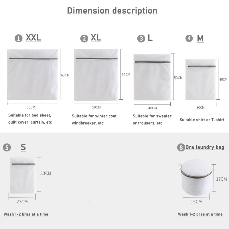 Mesh Laundry Bag Polyester Laundry Wash Bags Coarse Net Laundry Basket Laundry Bags for Washing Machines Mesh Bra Bag Mesh Laundry Bag Polyester Laundry Wash Bags Coarse Net Laundry Basket Laundry Bags for Washing Machines Mesh Bra Bag