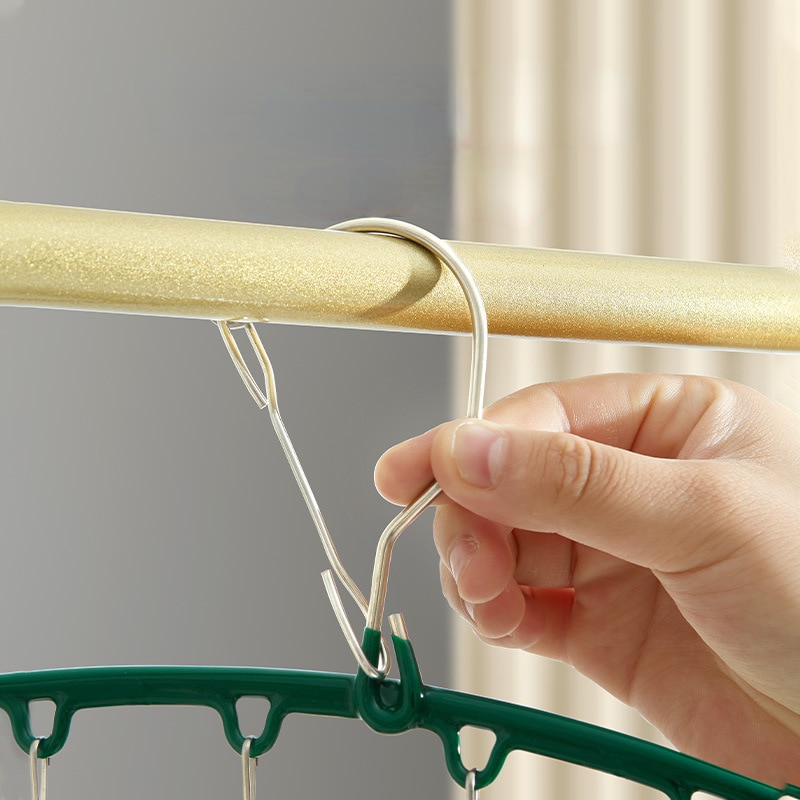 32 Clips Folding Clothes Dryer Hanger Windproof Socks Underwear Drying Rack Household Children Adults Storage Laundry Rack 32 Clips Folding Clothes Dryer Hanger Windproof Socks Underwear Drying Rack Household Children Adults Storage Laundry Rack