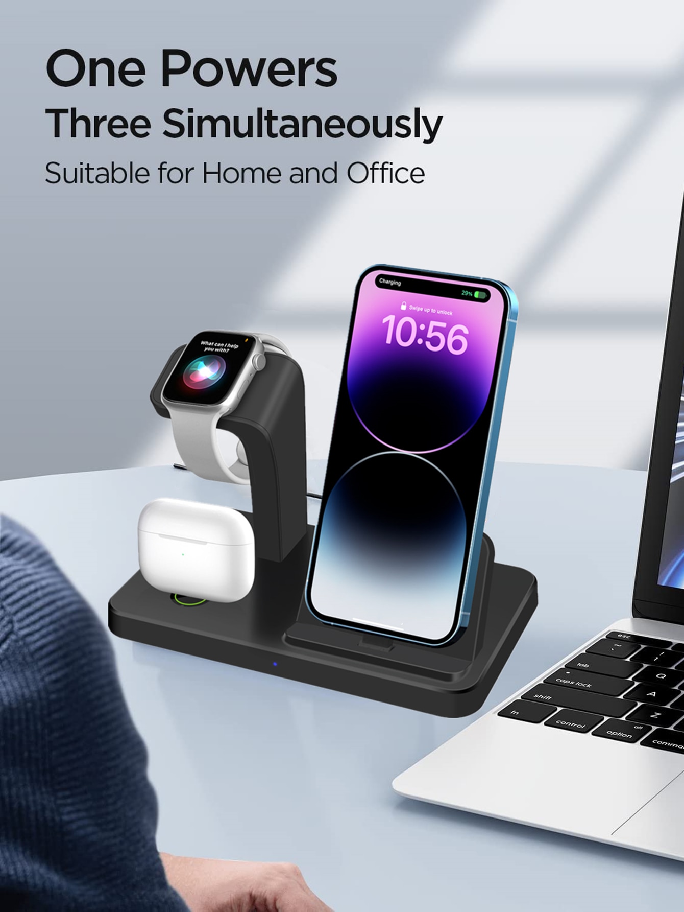 3 in 1 Wireless Charger Stand for Apple Watch Airpods Pro Multiple Devices Fast Charging for iPhone 14 13 12 11 XS XR X 8 7 Plus 3 in 1 Wireless Charger Stand for Apple Watch Airpods Pro Multiple Devices Fast Charging for iPhone 14 13 12 11 XS XR X 8 7 Plus