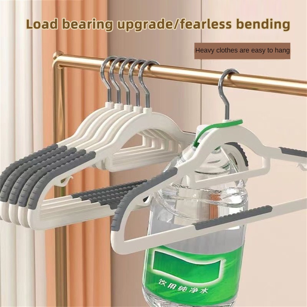 Non-slip Hanger No Trace Rubber Non-slip Windproof Design Strong Load-bearing Thickened Material Household Products Adult Hanger