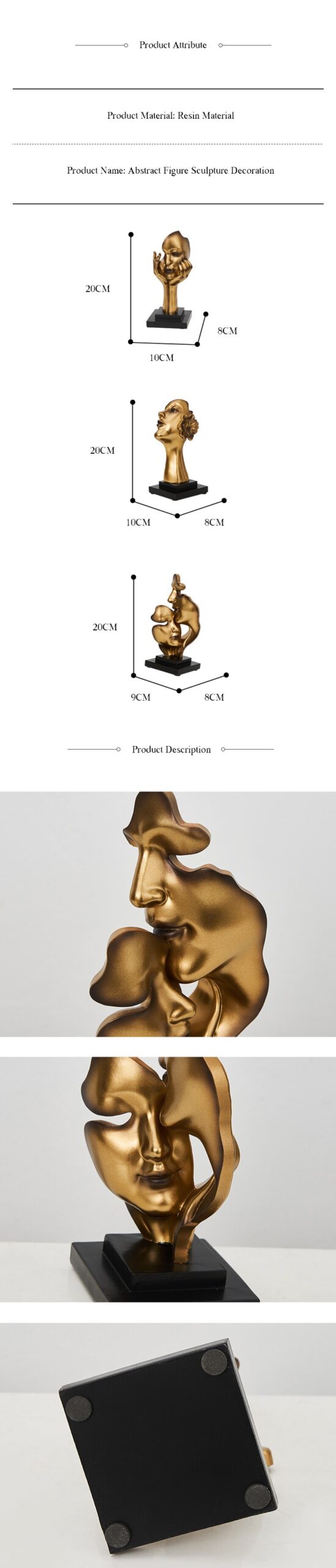 Abstract Face Statue Sculptures and Figurines Decoration Nodic Home Decor Luxury Living Room Decoration Figurines for Interior