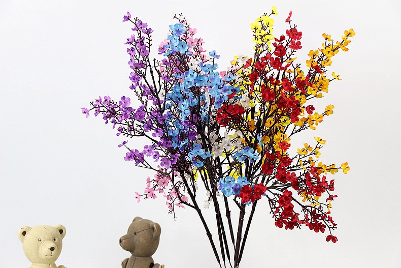 Cheap Multicolor Sakura Artificial Flowers Baby's Breath Gypsophila Fake Flowers DIY Wedding Decoration Home Bouquet Fake Flower Cheap Multicolor Sakura Artificial Flowers Baby's Breath Gypsophila Fake Flowers DIY Wedding Decoration Home Bouquet Fake Flower