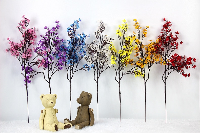Cheap Multicolor Sakura Artificial Flowers Baby's Breath Gypsophila Fake Flowers DIY Wedding Decoration Home Bouquet Fake Flower Cheap Multicolor Sakura Artificial Flowers Baby's Breath Gypsophila Fake Flowers DIY Wedding Decoration Home Bouquet Fake Flower