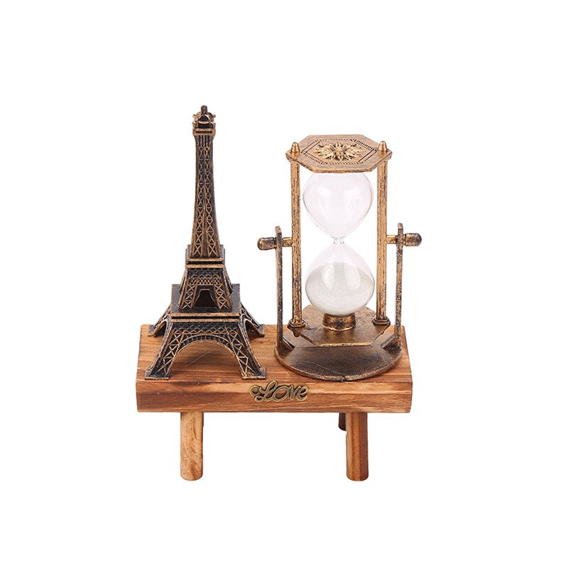 Vintage Hourglass Sand Timer Home Decor Rotating Metal Sandglass Sand Clock Office Desk Accessories Household Items Hourglass