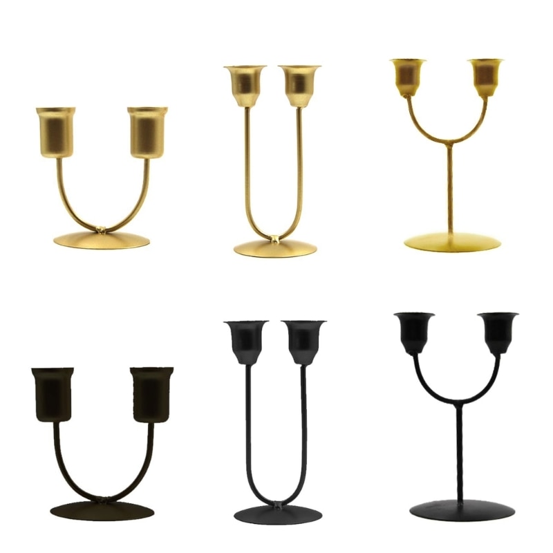 2 Arm Holder Simple Metal Candelabra Candlestick Stand for Wedding Party Women's Bedroom /dining table Decoration Nice Gift 2 Arm Holder Simple Metal Candelabra Candlestick Stand for Wedding Party Women's Bedroom /dining table Decoration Nice Gift