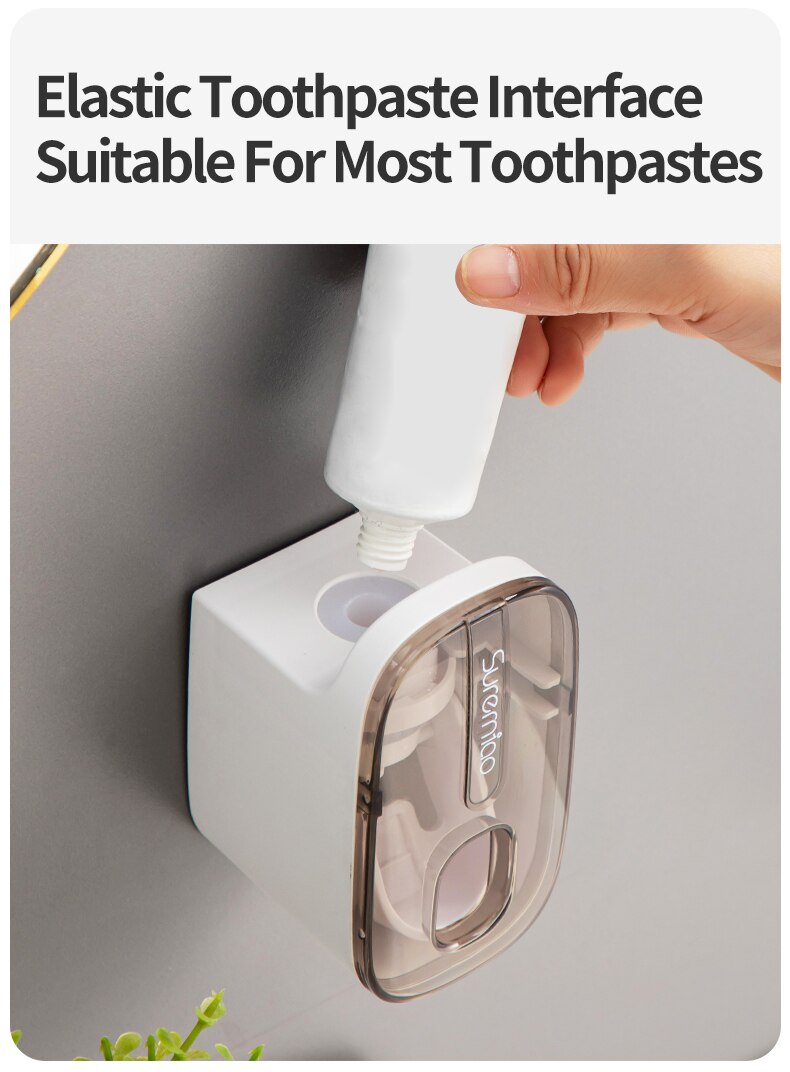 1 PCS Automatic Toothpaste Dispenser Bathroom Accessories Wall Mount Lazy Toothpaste Squeezer Toothbrush Holder 1 PCS Automatic Toothpaste Dispenser Bathroom Accessories Wall Mount Lazy Toothpaste Squeezer Toothbrush Holder