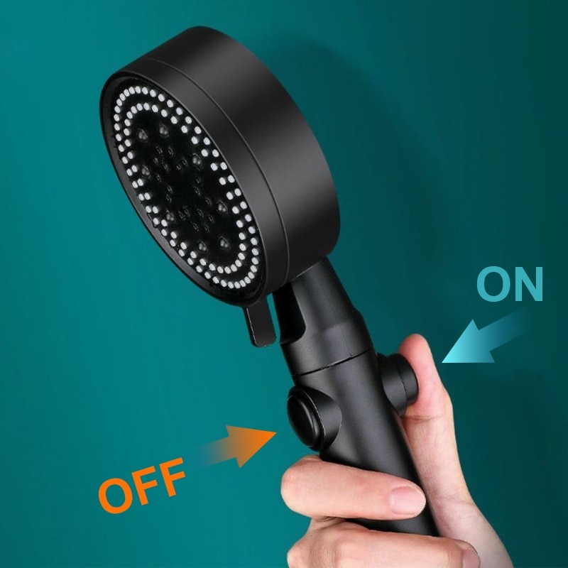 6 Mode Shower Head Water Saving Adjustable High Pressure Shower One-Key Stop Water Massage Eco Shower Bathroom Accessories 6 Mode Shower Head Water Saving Adjustable High Pressure Shower One-Key Stop Water Massage Eco Shower Bathroom Accessories