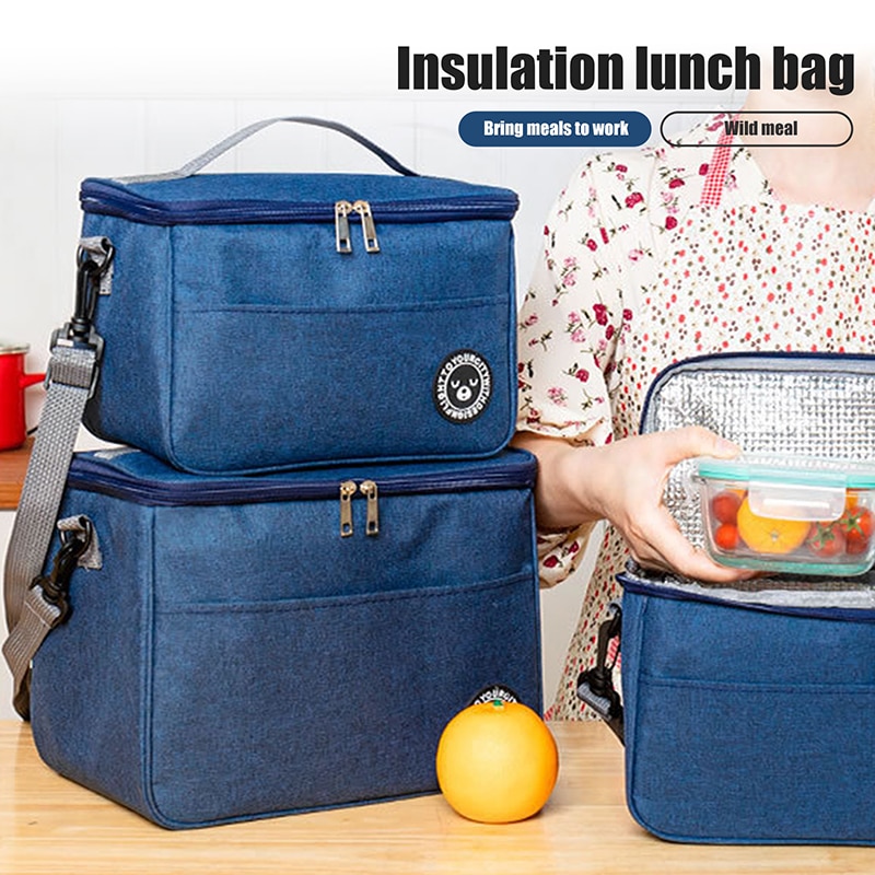Portable Lunch Bag Food Thermal Box Durable Waterproof Office Cooler Lunchbox With Shoulder Strap Organizer Insulated Case Portable Lunch Bag Food Thermal Box Durable Waterproof Office Cooler Lunchbox With Shoulder Strap Organizer Insulated Case